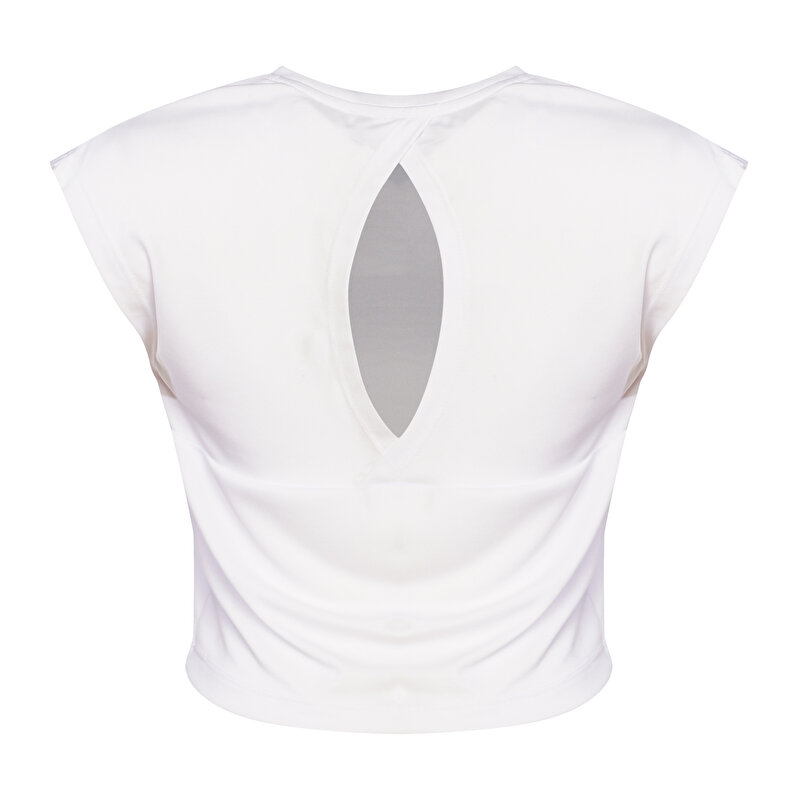 TED KISA KOLLU TİŞÖRT Beyaz Kadın Tişört 