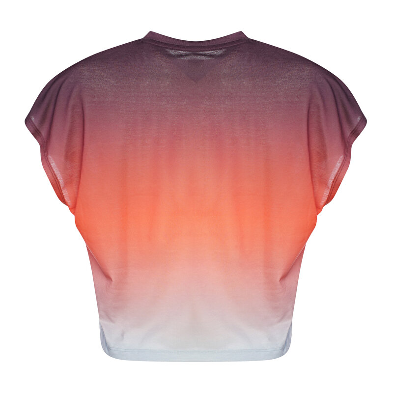 TEDEN CROP KISA KOLLU TİŞÖRT Bordo Kadın Tişört