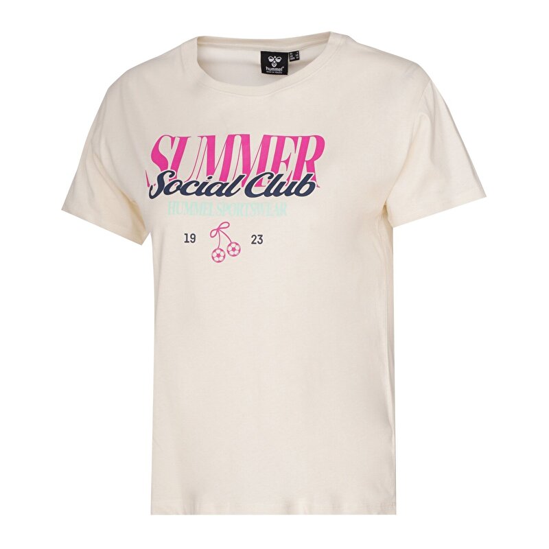 RECUENTO KISA KOLLU TİŞÖRT Ekru Kadın Tişört