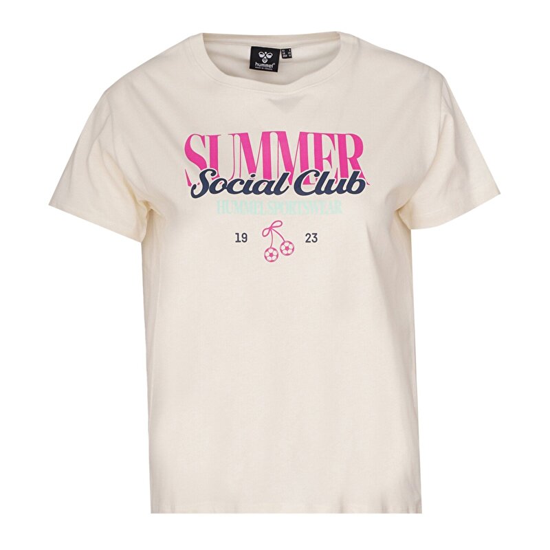 RECUENTO KISA KOLLU TİŞÖRT Ekru Kadın Tişört