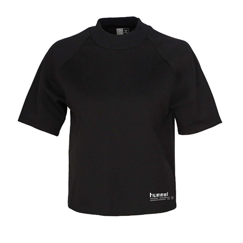 T-TECH W KISA KOLLU TİŞÖRT Siyah Kadın Tişört