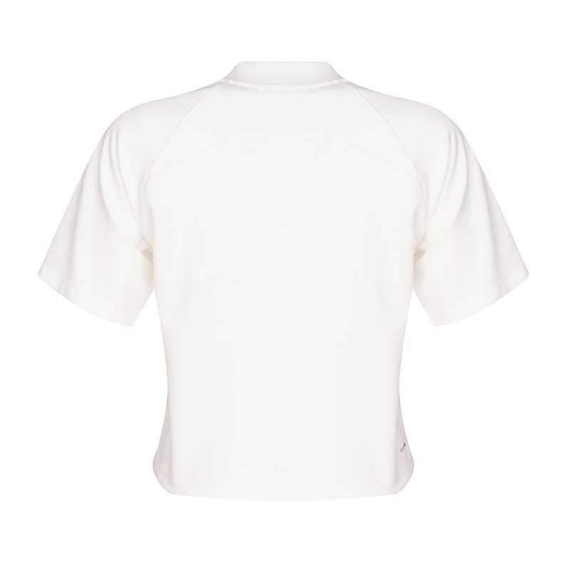 T-TECH W KISA KOLLU TİŞÖRT Beyaz Kadın Tişört