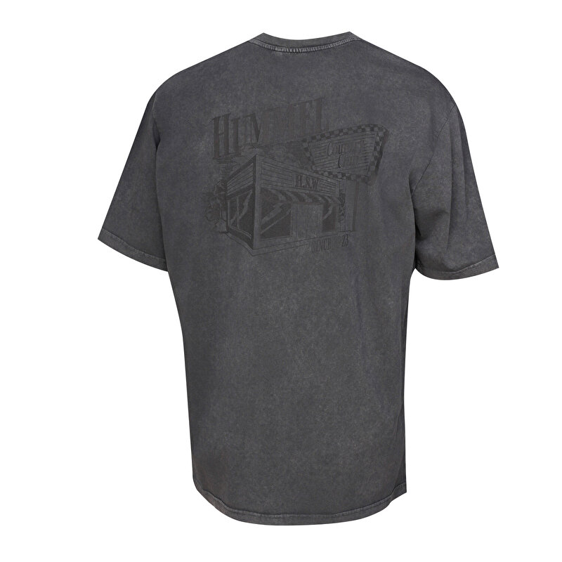 YANTAR OVERSİZE KISA KOLLU TİŞÖRT Siyah Erkek Tişört