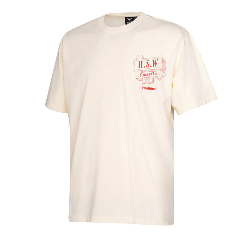 YANTAR OVERSİZE KISA KOLLU TİŞÖRT Ekru Erkek Tişört