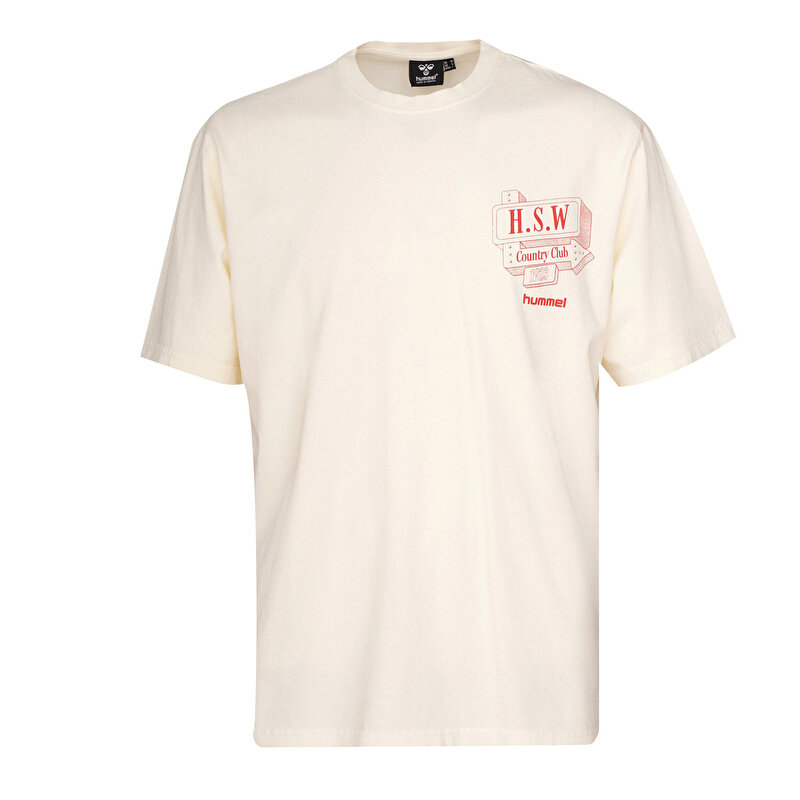 YANTAR OVERSİZE KISA KOLLU TİŞÖRT Ekru Erkek Tişört