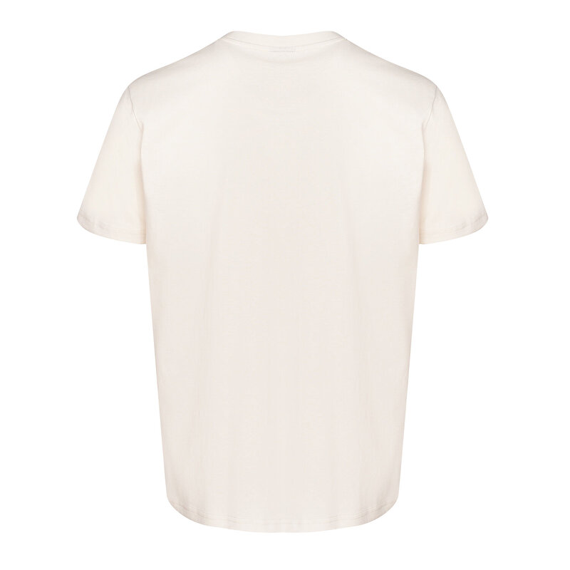 YUYO KISA KOLLU TİŞÖRT Ekru Erkek Tişört