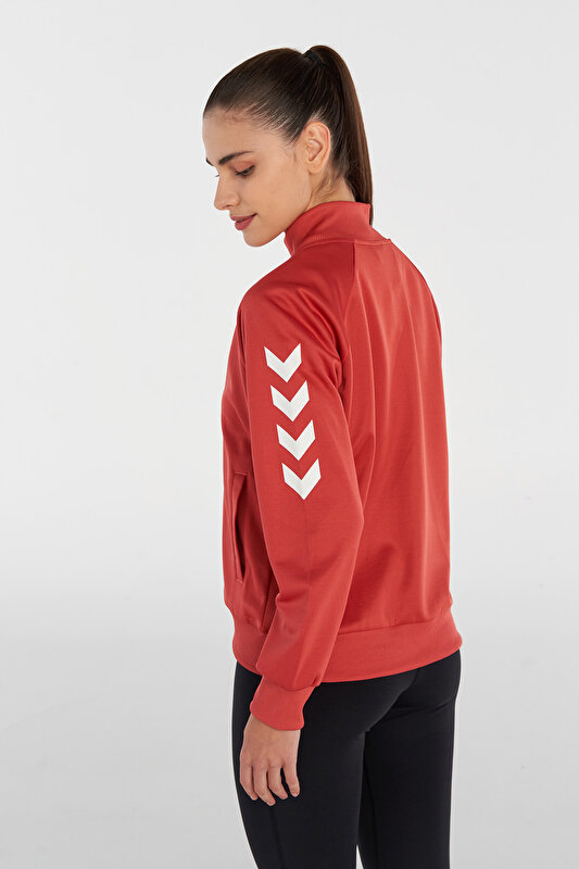 GENESA FERMUARLI SWEATSHIRT Kırmızı Kadın Fermuarlı Sweatshirt