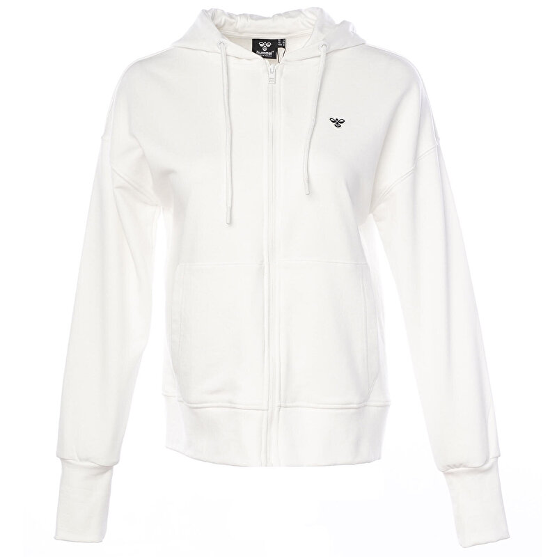 T-IC ICONA FERMUARLI HOODIE Beyaz Kadın Fermuarlı Hoodie