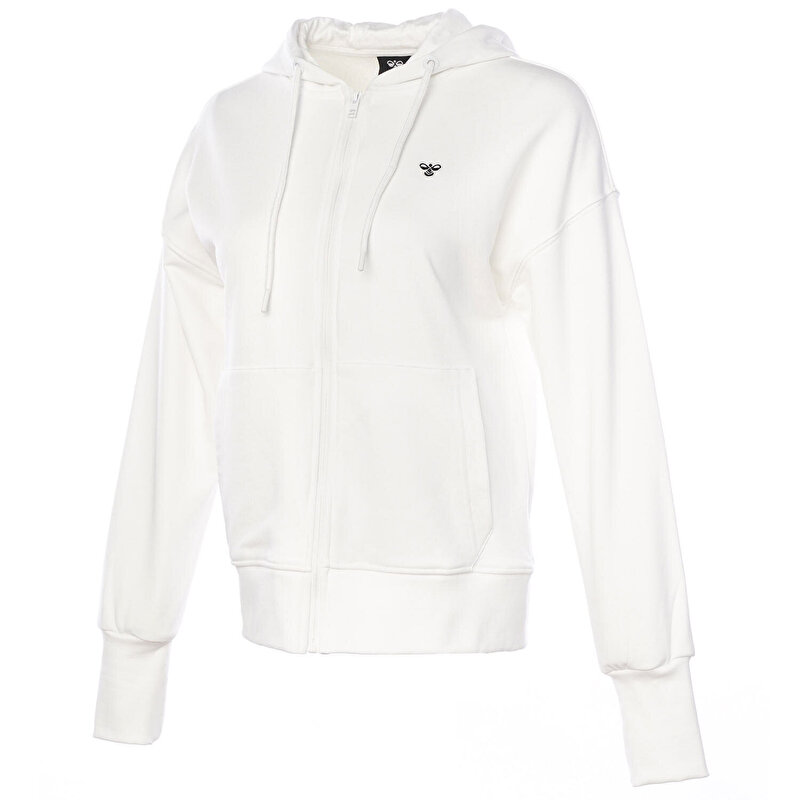 T-IC ICONA FERMUARLI HOODIE Beyaz Kadın Fermuarlı Hoodie