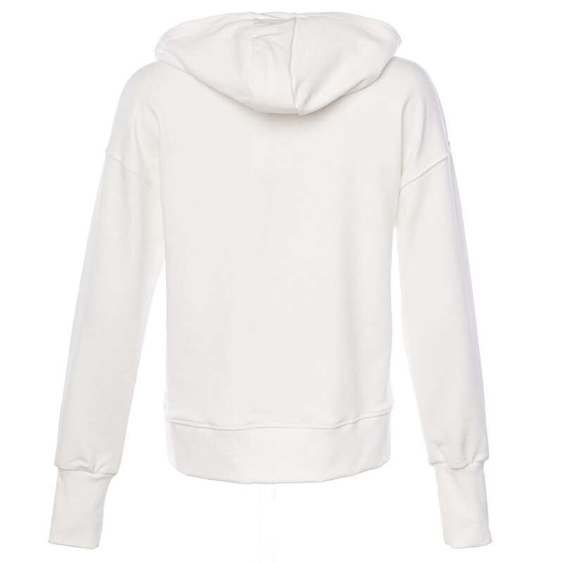 T-IC ICONA FERMUARLI HOODIE Beyaz Kadın Fermuarlı Hoodie