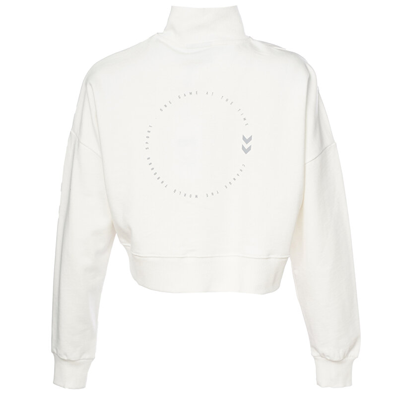 SHURA OVERSIZE FERMUARLI SWEATSHIRT Beyaz Kadın Fermuarlı Sweatshirt