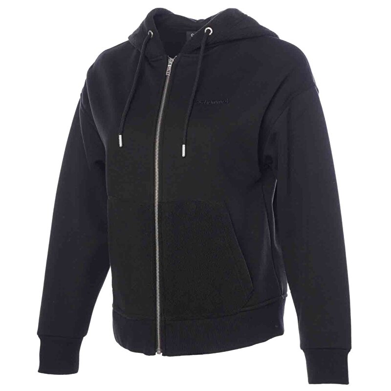 ANE FERMUARLI HOODIE Siyah Kadın Fermuarlı Hoodie