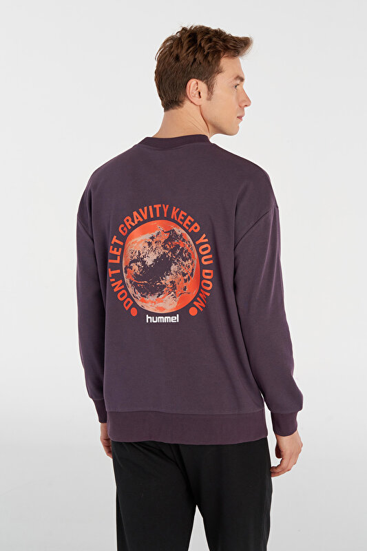 BARNET OVERSIZE SWEATSHIRT Mor Erkek Sweatshirt
