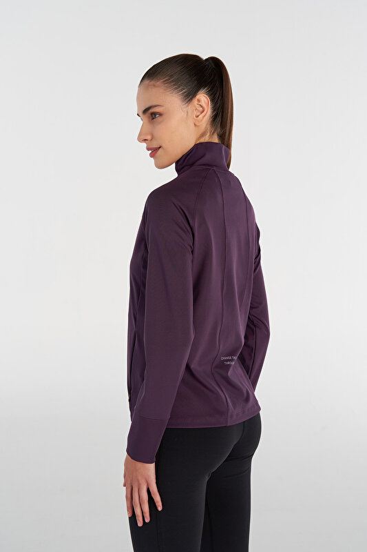 LIRON FERMUARLI SWEATSHIRT Mor Kadın Fermuarlı Sweatshirt