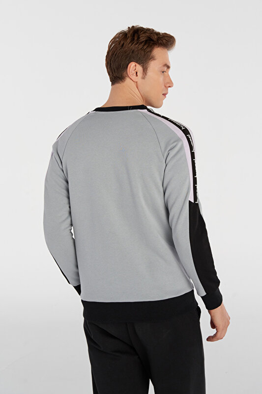 SAWYER YARIM FERMUARLI SWEATSHIRT Gri Erkek Fermuarlı Sweatshirt