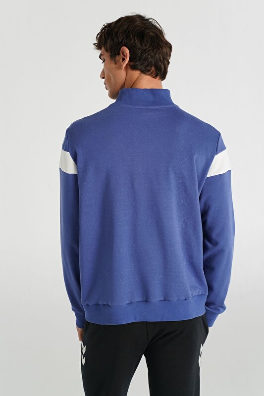 AJAN YARIM FERMUARLI SWEATSHIRT Kristal Mavi Erkek Sweatshirt