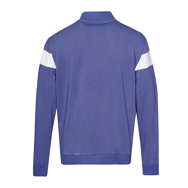 AJAN YARIM FERMUARLI SWEATSHIRT Kristal Mavi Erkek Sweatshirt