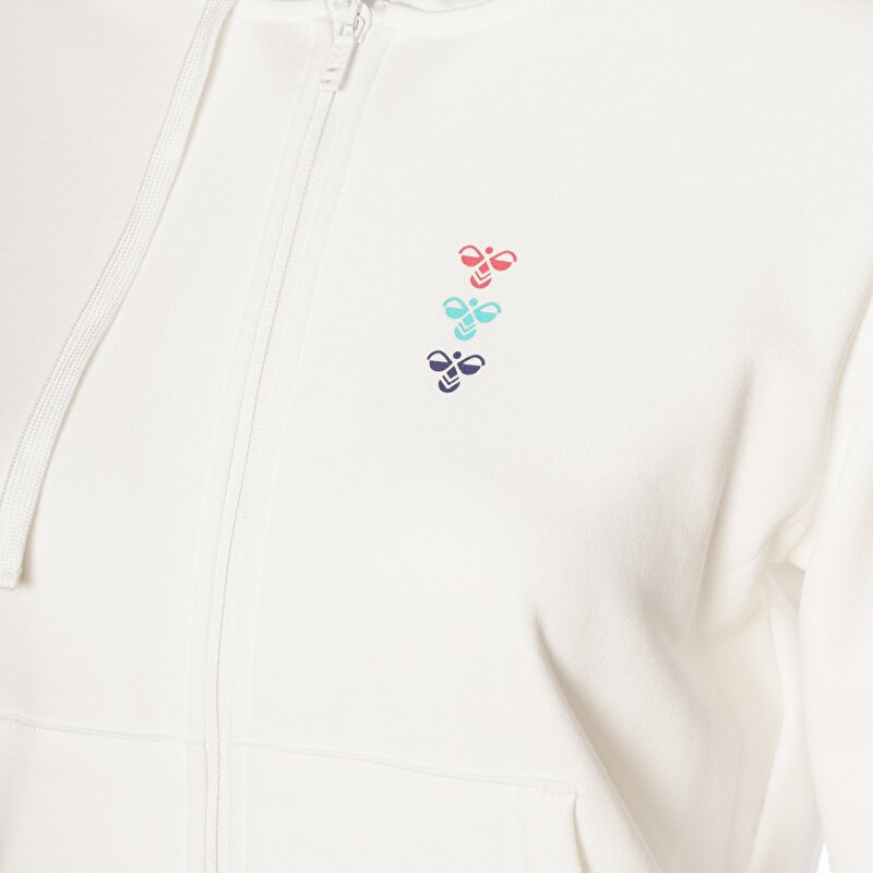 DORA FERMUARLI HOODIE Beyaz Kadın Hoodıe