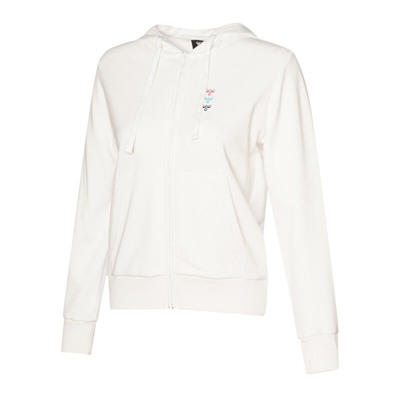 DORA FERMUARLI HOODIE Beyaz Kadın Hoodıe