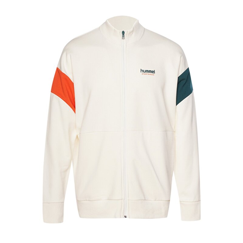 LAMBERTI FERMUARLI SWEATSHIRT Beyaz Erkek Sweatshirt