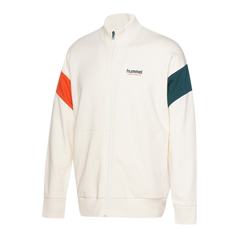 LAMBERTI FERMUARLI SWEATSHIRT Beyaz Erkek Sweatshirt