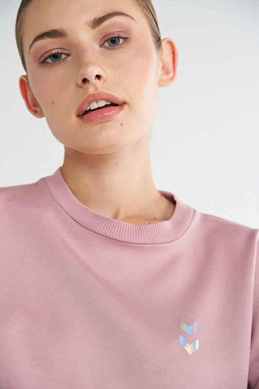 MELTON SWEATSHIRT Pembe Kadın Sweatshirt & Hoodie