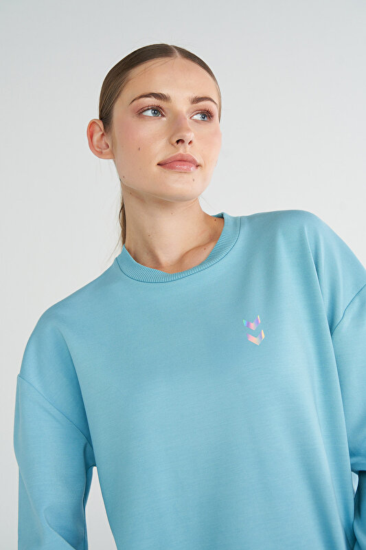 MELTON SWEATSHIRT Mavi Kadın Sweatshirt