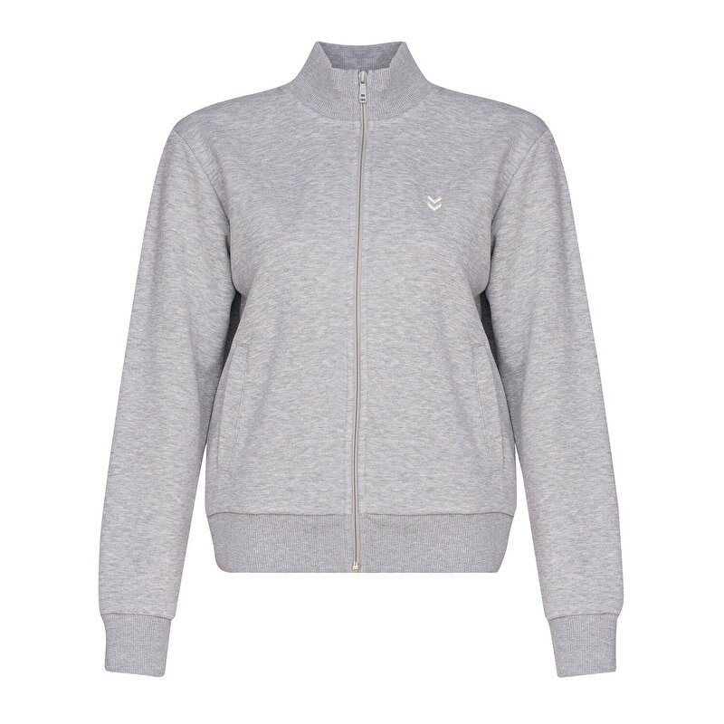 PULSE FEMALE FERMUARLI SWEATSHIRT Gri Kadın Fermuarlı Sweatshirt