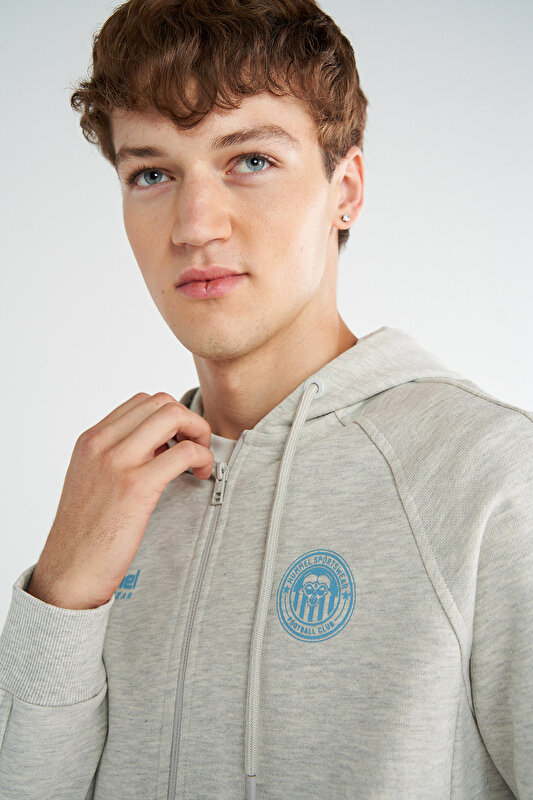 SAMMY FERMUARLI HOODIE Gri Erkek Hoodie