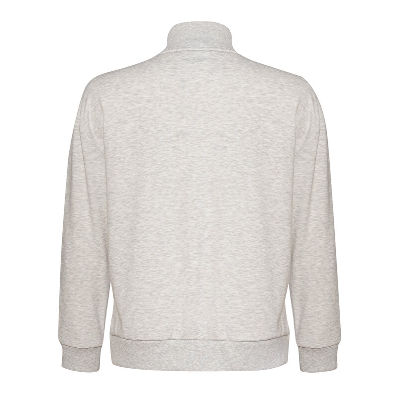SONE FERMUARLI SWEATSHIRT Gri Kadın  Sweatshirt