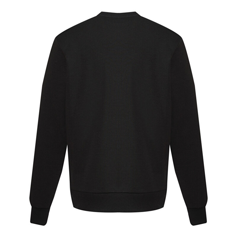 T-PULSE MALE CO REGULAR CREW NECK SWEATSHIRT Siyah Erkek Sweatshirt