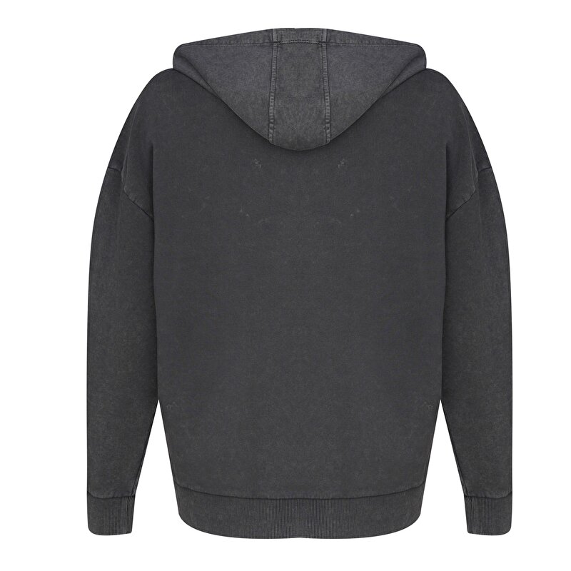 ROMERAL FERMUARLI HOODIE Siyah Kadın Fermuarlı Hoodie