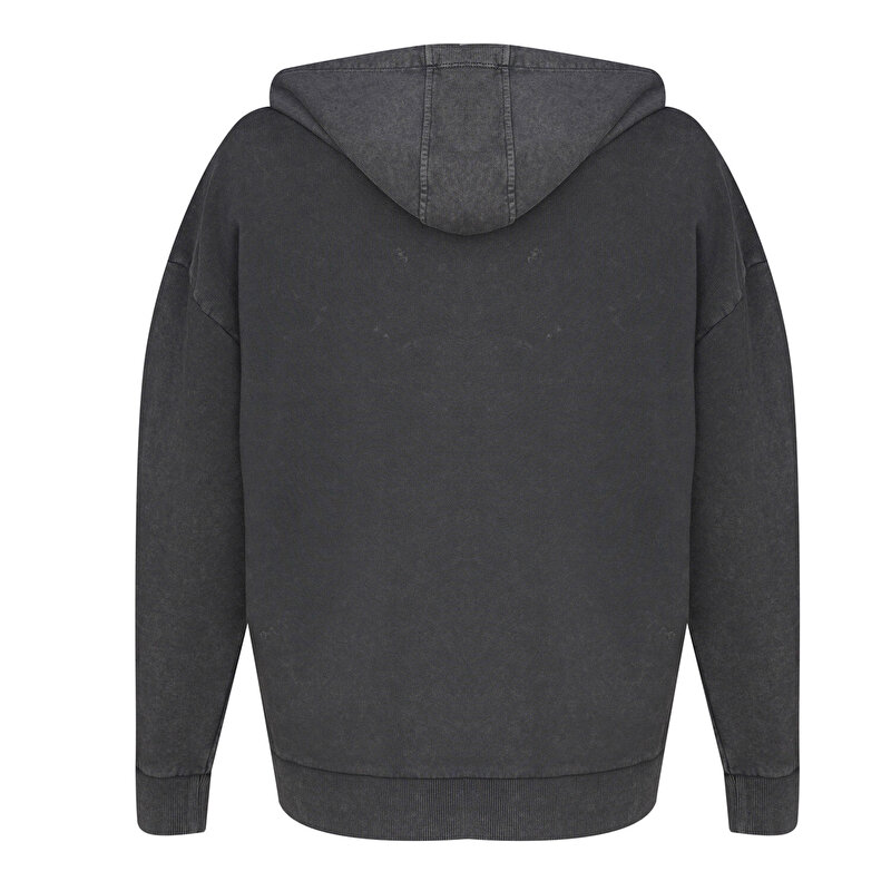 ROMERAL FERMUARLI HOODIE Siyah Kadın Fermuarlı Hoodie