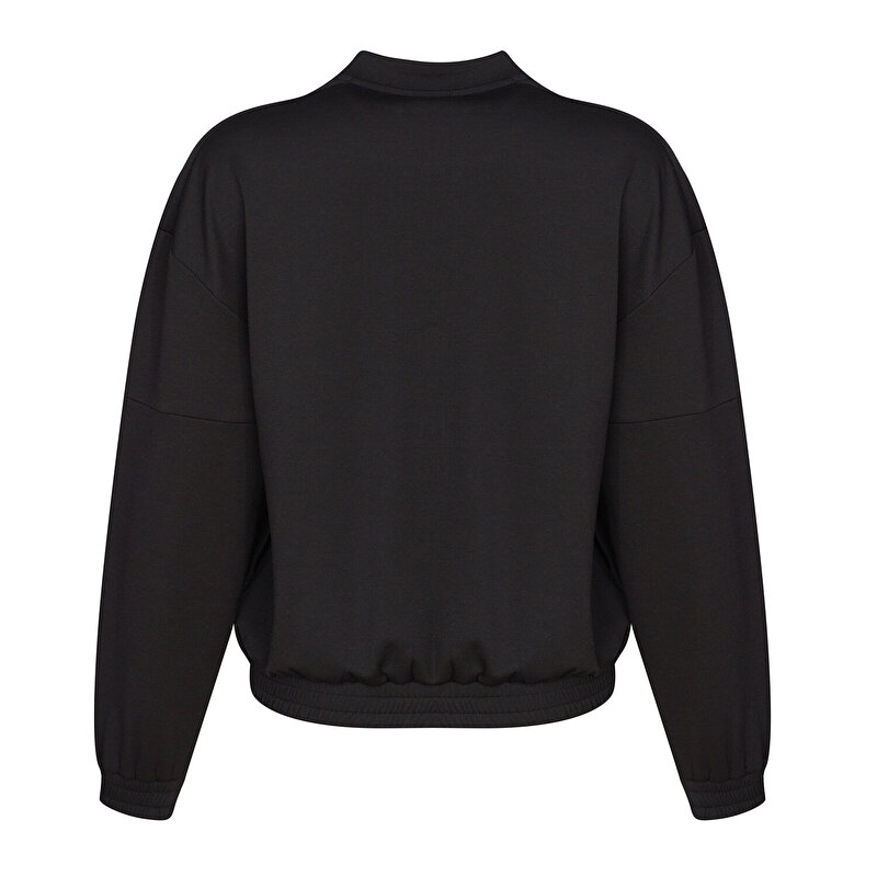 SARGENTO FERMUARLI SWEATSHIRT Siyah Kadın Fermuarlı Sweatshirt