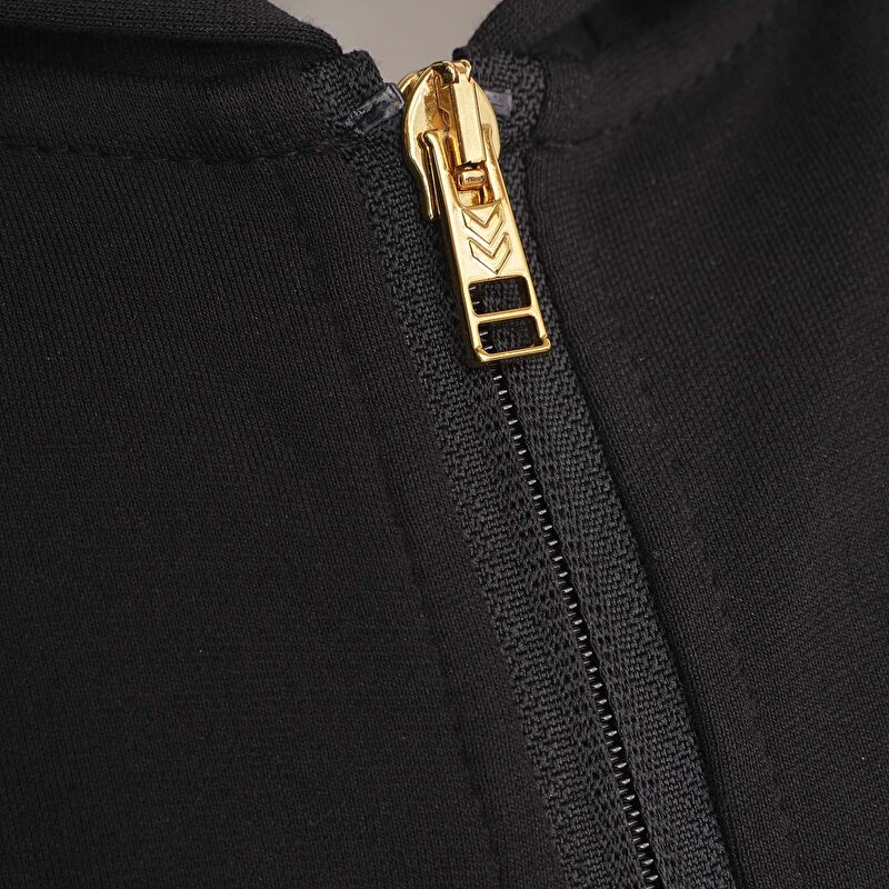 LUCAS FERMUARLI HOODIE Siyah Erkek Hoodie