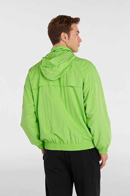 FOLO YARIM FERMUARLI YAĞMURLUK Yeşil Erkek Yağmurluk