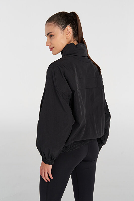 FOLOA YARIM FERMUARLI YAĞMURLUK Siyah Kadın Yağmurluk