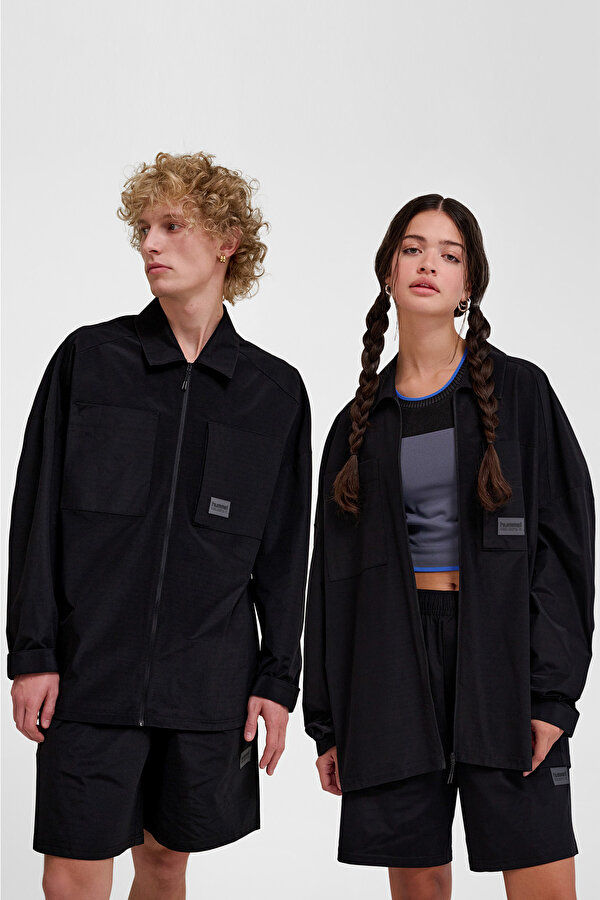 SORONA LOOSE FERMUARLI SWEATSHIRT Siyah Unisex Sweatshirt