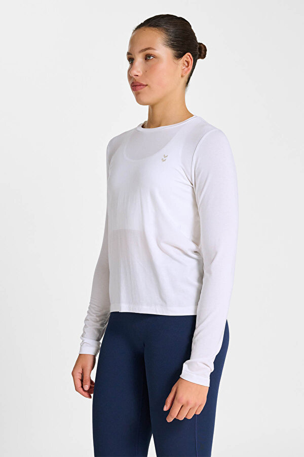 YOGA SOFT LOOSE W UZUN KOLLU TİŞÖRT Beyaz Kadın Tişört