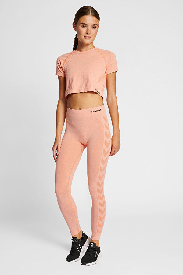 CI SEAMLESS CROPPED TİŞÖRT Pembe Kadın Tişört