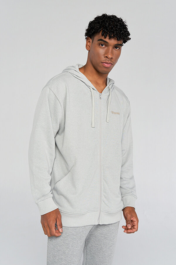 YASUO OVERSIZE FERMUARLI HOODIE Gri Erkek Hoodie