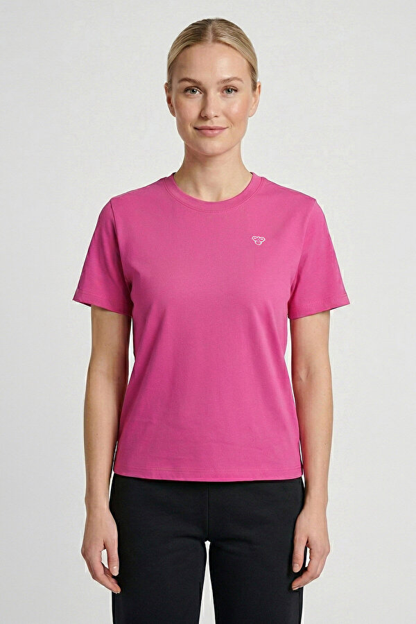 T-IC ICONA REGULAR KISA KOLLU TİŞÖRT Pembe Kadın Tişört