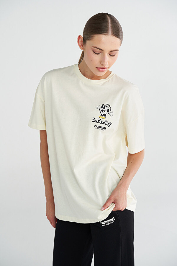 JENAS KISA KOLLU TİŞÖRT Ekru Kadın Kısa Kollu Tişört