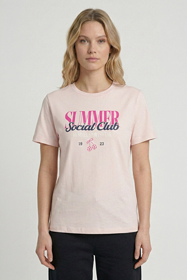 RECUENTO KISA KOLLU TİŞÖRT Pembe Kadın Tişört