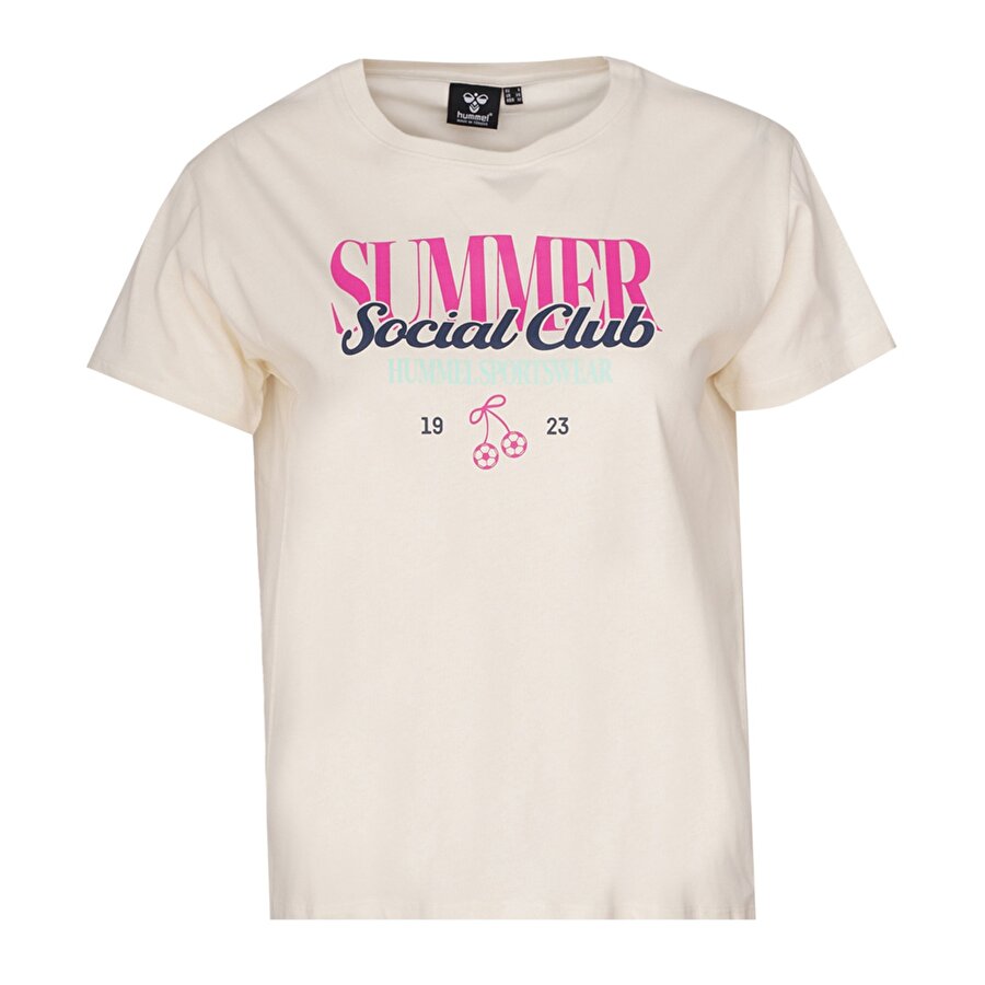 RECUENTO KISA KOLLU TİŞÖRT Ekru Kadın Tişört