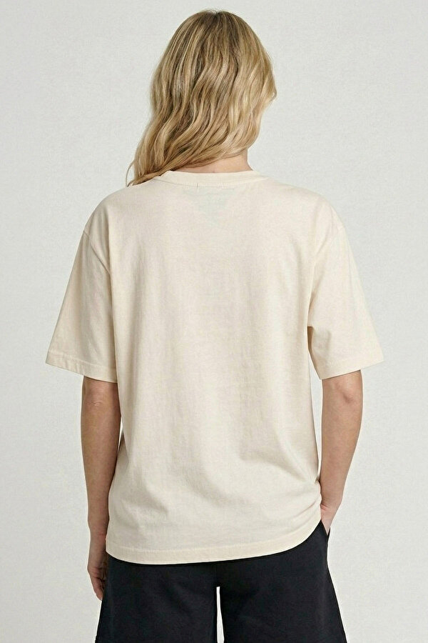 REMESA KISA KOLLU TİŞÖRT Ekru Kadın Tişört
