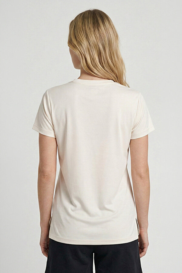 RENGLON KISA KOLLU TİŞÖRT Ekru Kadın Tişört