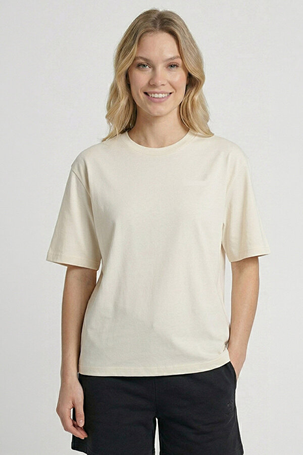 REVENDER KISA KOLLU TİŞÖRT Ekru Kadın Tişört