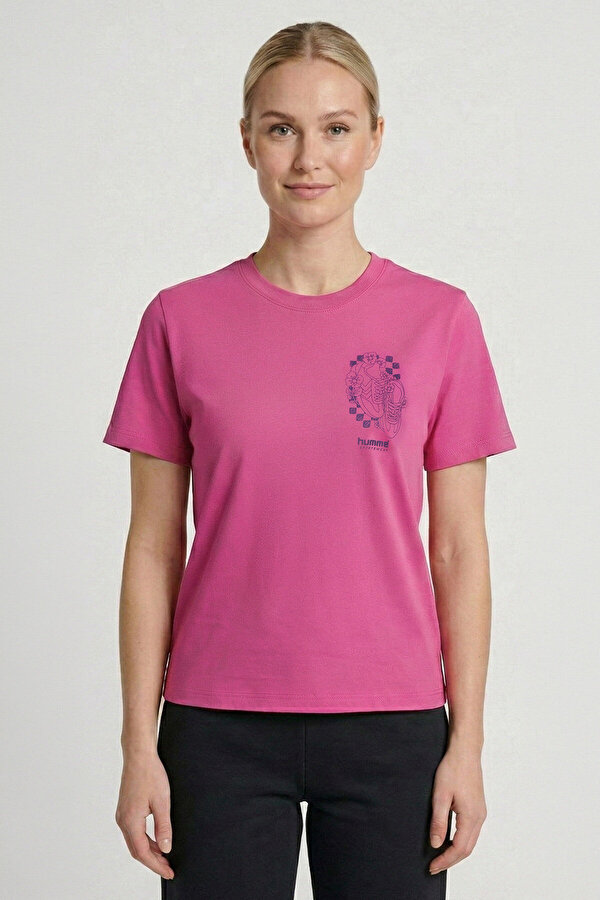 RODAS KISA KOLLU TİŞÖRT Pembe Kadın Tişört