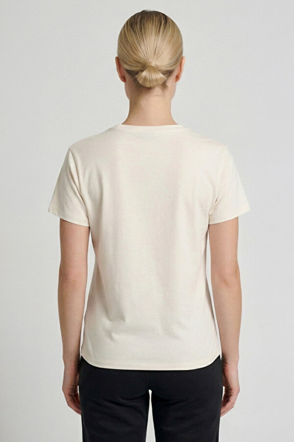 RODAS KISA KOLLU TİŞÖRT Ekru Kadın Tişört